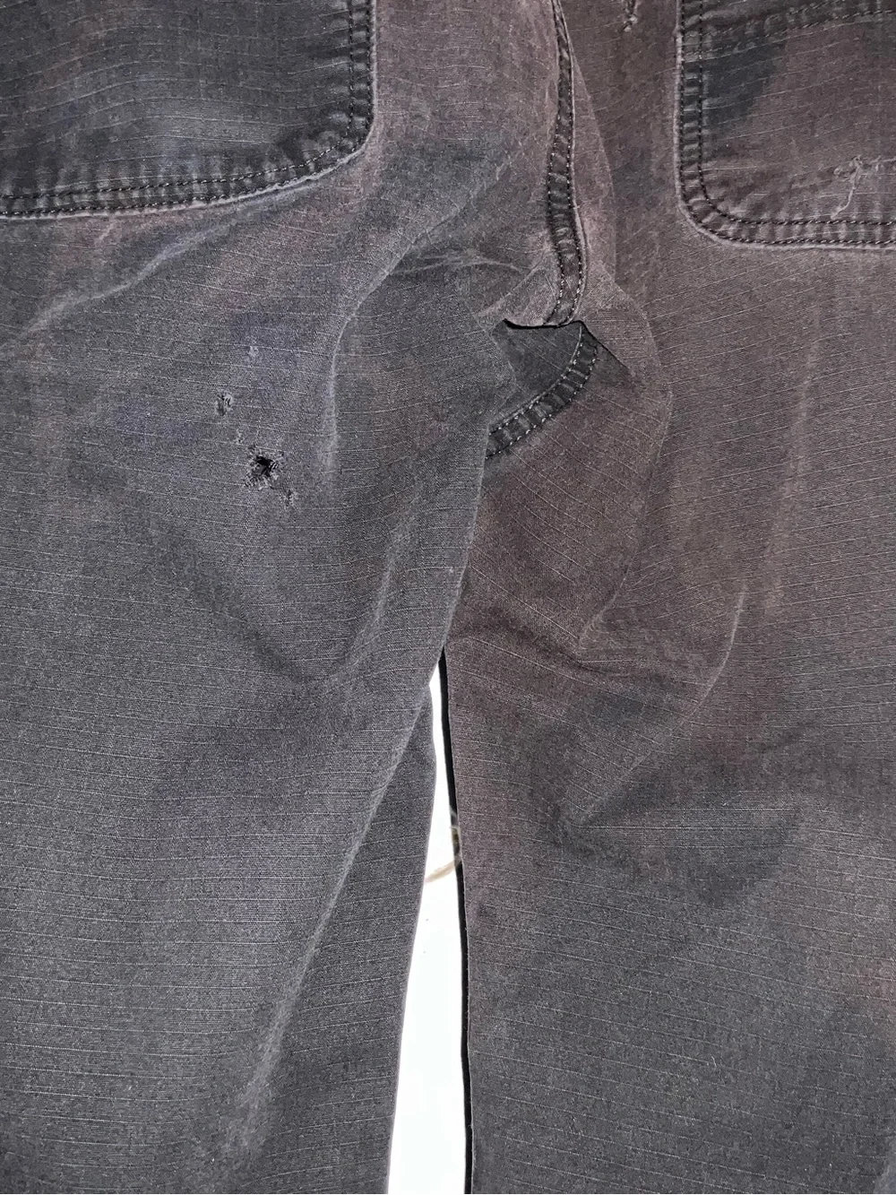 Carhartt 105461 Rugged Flex Ripstop Cargo Work Pants 36x30 Shadow Distresse